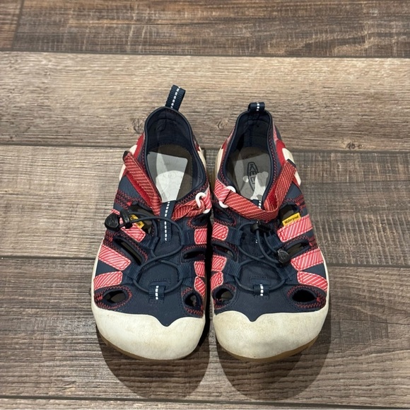 Keen Sandals Kids Blue Red Sport Hiking Fisherman Outdoor Washable Unisex Size 4 - Picture 8 of 14